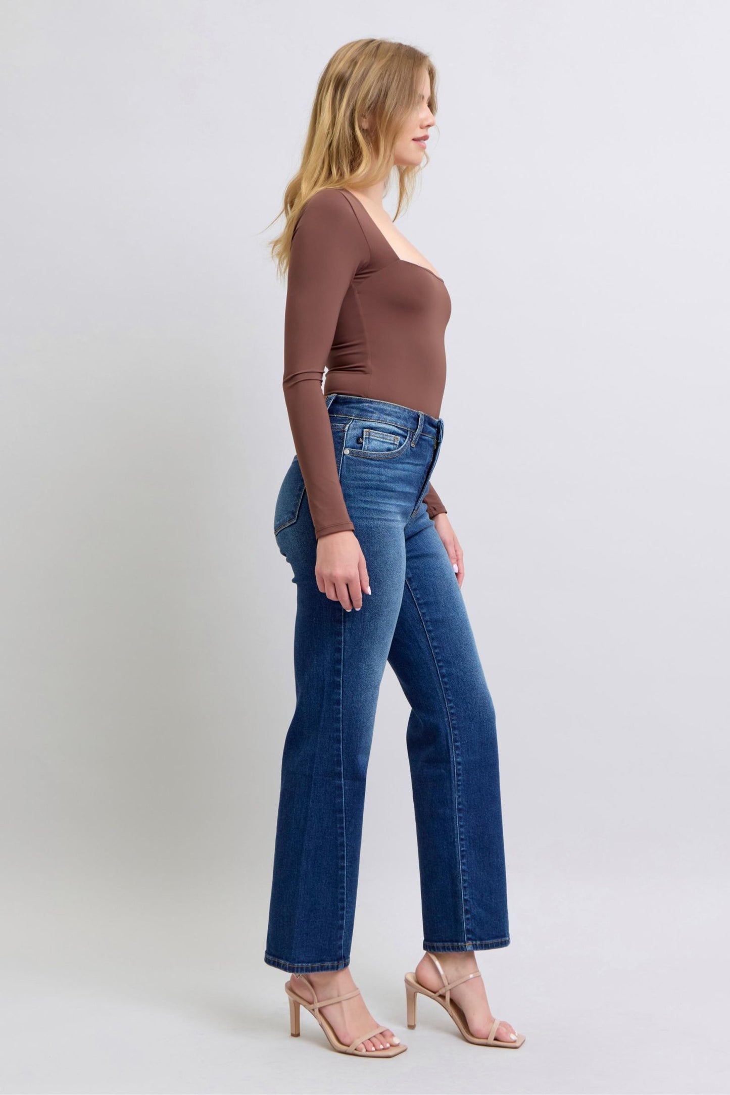 Side Seam Detail Straight Judy Blue ✨