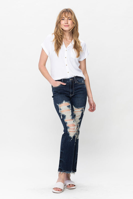 Heavy Destroyed Straight Leg Judy Blue