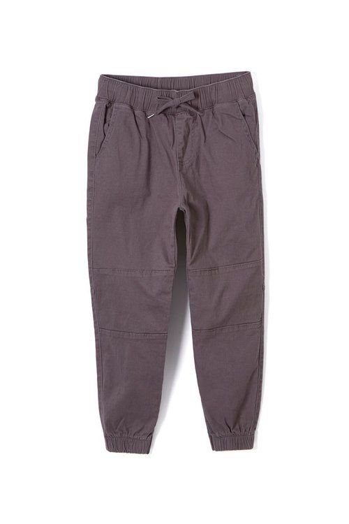 Dark Grey Contrast-Seam Joggers