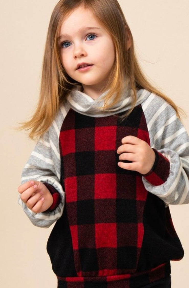 Plaid Striped Pullover