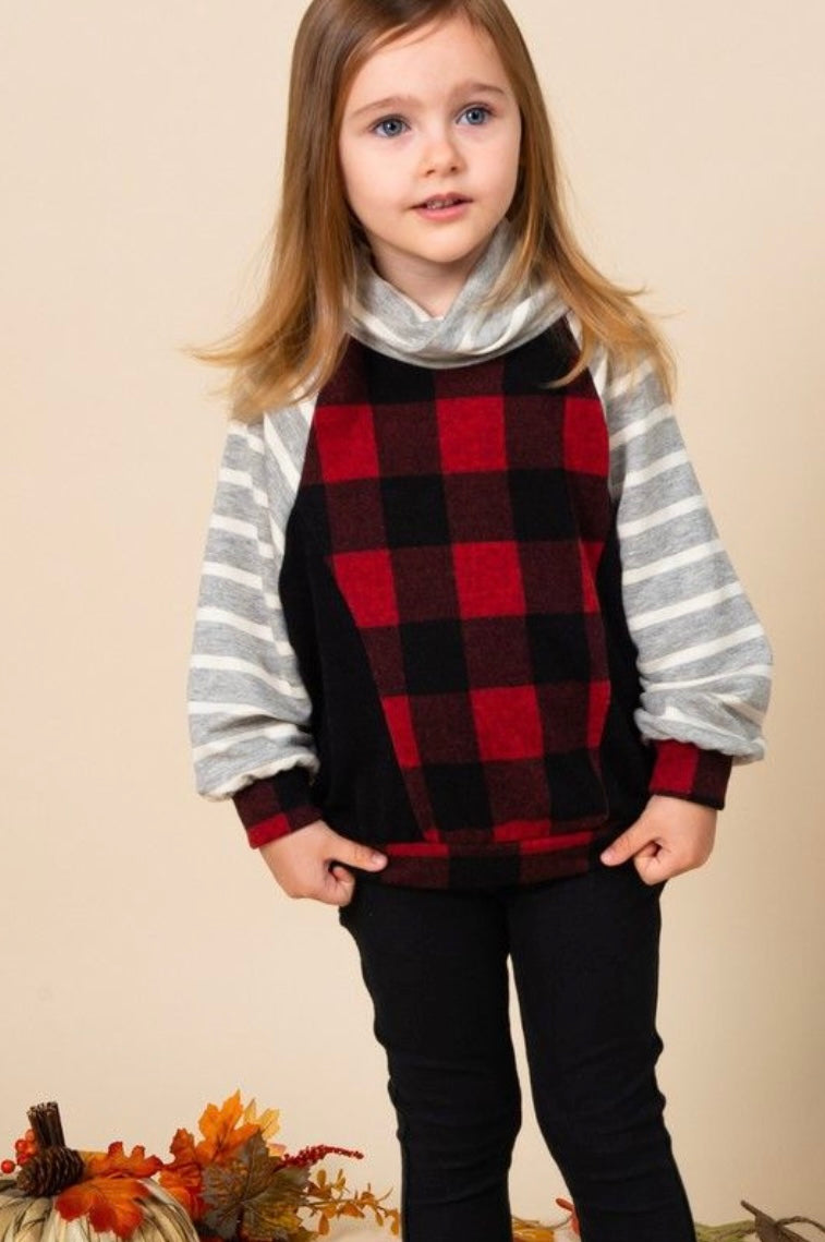 Plaid Striped Pullover